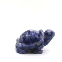 Blue Speckle Stone Dekoráció, Teknősbéka, Faragott, kék, 40x25x20mm, Által értékesített PC