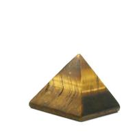 Tygrysie oko piramida Dekoracja, Piramidy, obyty, żółty, 30mm, sprzedane przez PC