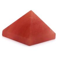 Ruby Quartz Piramida dekoracija, Piramidalan, uglađen, crven, 30mm, Prodano By PC