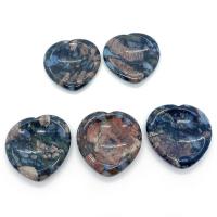 Crazy Agate Thumb Worry Stone, Heart, Massage, mixed colors, 40x40x6mm, Sold By PC