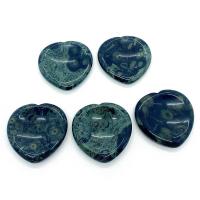Malachite Thumb Worry Stone, Heart, Massage, mixed colors, 40x40x6mm, Sold By PC