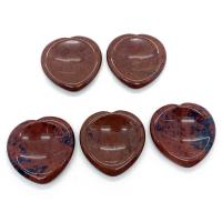Mahogany Obsidian Thumb Worry Stone, Heart, Massage, red, 40x40x6mm, Sold By PC