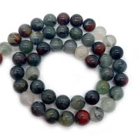 Chicken-blood Stone Beads Round DIY mixed colors Sold Per Approx 14.96 Inch Strand