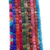 Natural Dragon Veins Agate Beads,  Square, DIY, more colors for choice, 8x8mm, Sold Per Approx 14.96 Inch Strand