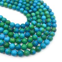Chrysocolla Beads, Round, DIY & different size for choice, dark green, Sold Per Approx 14.96 Inch Strand