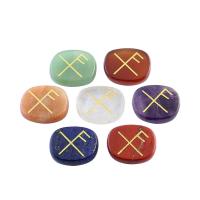 Gemstone Decoration, Ellipse, stoving varnish, different materials for choice, more colors for choice, 20x25mm, Sold By PC