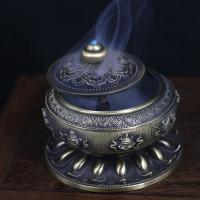 Traditional Ceramic Inserted Burner Incense Seat, Copper Alloy, for home and office & durable & different styles for choice, more colors for choice, 100x65x85mm, Sold By PC