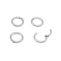 Stainless Steel Hoop Earring 304 Stainless Steel Round polished fashion jewelry & polished & DIY & Unisex original color Sold By Bag