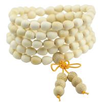 Stripe Bambou Bouddhiste bracelet de perles, bijoux de mode & multicouche & unisexe, 8x9mm, Environ 108PC/brin, Vendu par brin