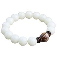 Бодхи Root Буддийский браслетом, с скорлупа кокосового ореха, полированный, ювелирные изделия моды & Мужская, 12mm, Приблизительно 15ПК/Strand, продается Strand