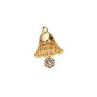Cubic Zirconia Micro Pave Brass Pendant gold color plated DIY & micro pave cubic zirconia nickel lead & cadmium free Sold By Lot