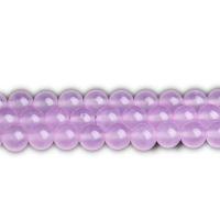 Fashion Glass Beads Round DIY purple Sold Per Approx 38 cm Strand