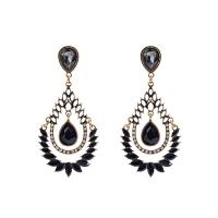Rhinestone Earring Zinc Alloy zinc alloy post pin plated for woman & with rhinestone Sold By PC
