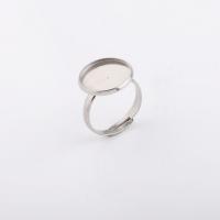 304 Stainless Steel Bezel Ring Base, silver color, 14mm, Sold By PC