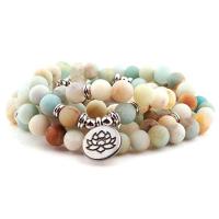Gemstone Bracelets Natural Stone with Cats Eye & Zinc Alloy Round plated vintage & Unisex 8mm Approx Sold By Strand