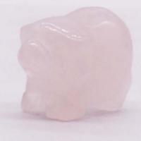 Rose Quartz Decoration Pig Carved pink 38mm Sold By PC