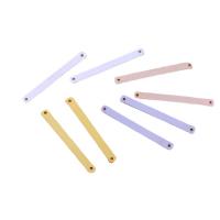 Brass Jewelry Connector, Rectangle, plated, Unisex & 1/1 loop, mixed colors, nickel, lead & cadmium free, 4x40mm, Sold By PC