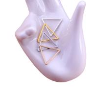 Brass Jewelry Pendants Triangle plated Unisex mixed colors nickel lead & cadmium free Sold By PC