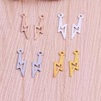 Brass Jewelry Pendants, Lightning Symbol, plated, Unisex, mixed colors, nickel, lead & cadmium free, 5x15mm, Approx 50PCs/Bag, Sold By Bag
