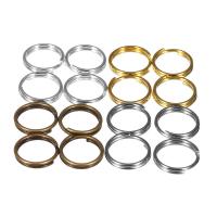 Iron Osztott Ring, Vas, Fánk, galvanizált, DIY & különböző méretű a választás, kevert színek, nikkel, ólom és kadmium mentes, Kb 500G/Bag, Által értékesített Bag
