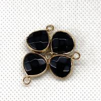 Gemstone Pendants Jewelry, with Brass, Teardrop, gold color plated, DIY & faceted, more colors for choice, 8x17mm, Sold By PC