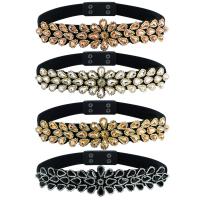Decorative Belt, Cloth, for woman & with rhinestone, more colors for choice, 53mm,25mm, Length:Approx 28.34 Inch, Sold By PC