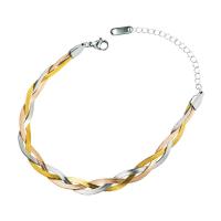 Acier titane bracelet, avec 2.36inch chaînes de rallonge, Plaqué or 18K, bijoux de mode & unisexe, Longueur:Environ 7.09 pouce, Vendu par PC