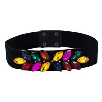 Cloth Decorative Belt, for woman & with rhinestone, more colors for choice, 80mm,60mm, Length:Approx 28.34 Inch, Sold By PC