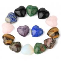 misto de pedras semi-preciosas enfeites de artesanato, Coração, materiais diferentes para a escolha, 15x15mm, vendido por PC