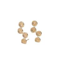 Brass Earring Stud Component, gold color plated, DIY & different styles for choice, more colors for choice, nickel, lead & cadmium free, Sold By Pair