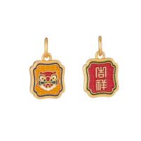 Brass Jewelry Pendants gold color plated DIY & enamel nickel lead & cadmium free Sold By Lot