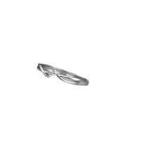 Cink Alloy Pljuska prst prsten, srebrne boje pozlaćen, prilagodljiv & za žene, nikal, olovo i kadmij besplatno, Veličina:6-8, Prodano By PC
