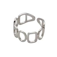 Tibetan Style Cuff Finger Ring, silver color plated, 2 pieces & adjustable & for woman, nickel, lead & cadmium free, US Ring Size:6-8, Sold By Set