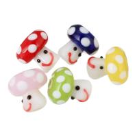 Refined Lampwork Beads, mushroom, hand drawing, more colors for choice, 13x13x13mm, Hole:Approx 3mm, Sold By PC