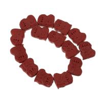 Cinnabar Beads carved dark red Sold Per Approx 16.5 Inch Strand
