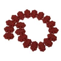 Cinnabar Beads carved dark red Sold Per Approx 15.5 Inch Strand