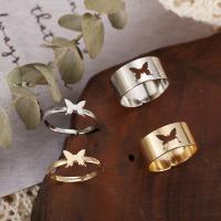 Zinc Alloy Ring Set plated fashion jewelry & butterfly design & Unisex nickel lead & cadmium free Sold By Set