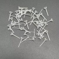 Plastic Earring Indlæg, hvid, 10000pc'er/Bag, Solgt af Bag
