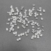 Plastic Ear Nut Component, white, 3.09x2.86mm, 10000PCs/Bag, Sold By Bag