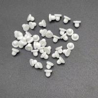 Plastic Ear Nut Component, white, 1000PCs/Bag, Sold By Bag