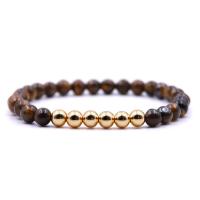 Gemstone Bracelets, Natural Stone, Unisex & anti-fatigue, more colors for choice, 6, Length:Approx 21 cm, Sold By PC