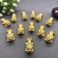 Brass Jewelry Beads, Fabulous Wild Beast, gold color plated, DIY, golden, nickel, lead & cadmium free, 5x22mm, Sold By PC