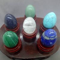 Natural Stone Decoration, Oval, polished, more colors for choice, 20-46mm, Sold By PC