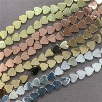 Ikke-magnetiske Hæmatit perler, Heart, forgyldt, du kan DIY & forskellig størrelse for valg, flere farver til valg, Solgt af Strand