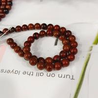 Natural Mahogany Obsidian Beads, Round, polished, DIY & different size for choice, red, Sold Per Approx 14.96 Inch Strand