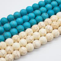 turchese sintetico perla, Cerchio, DIY & formato differente per scelta, nessuno, Venduto per Appross. 14.96 pollice filo
