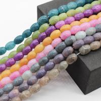 Crackle Glass Beads, Drum, DIY, more colors for choice, 6x8mm, Sold Per Approx 14.96 Inch Strand