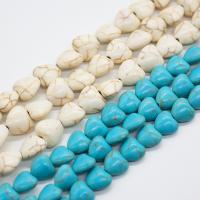 turchese sintetico perla, Cuore, DIY & formato differente per scelta, nessuno, Venduto per Appross. 14.96 pollice filo