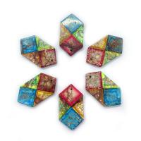 Natural Imperial Jasper Pendants, Impression Jasper, Hexagon, DIY, mixed colors, 19x36mm, Sold By PC