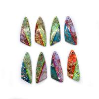 Natural Imperial Jasper Pendants, Impression Jasper, irregular, DIY, more colors for choice, 16x42mm, Sold By PC